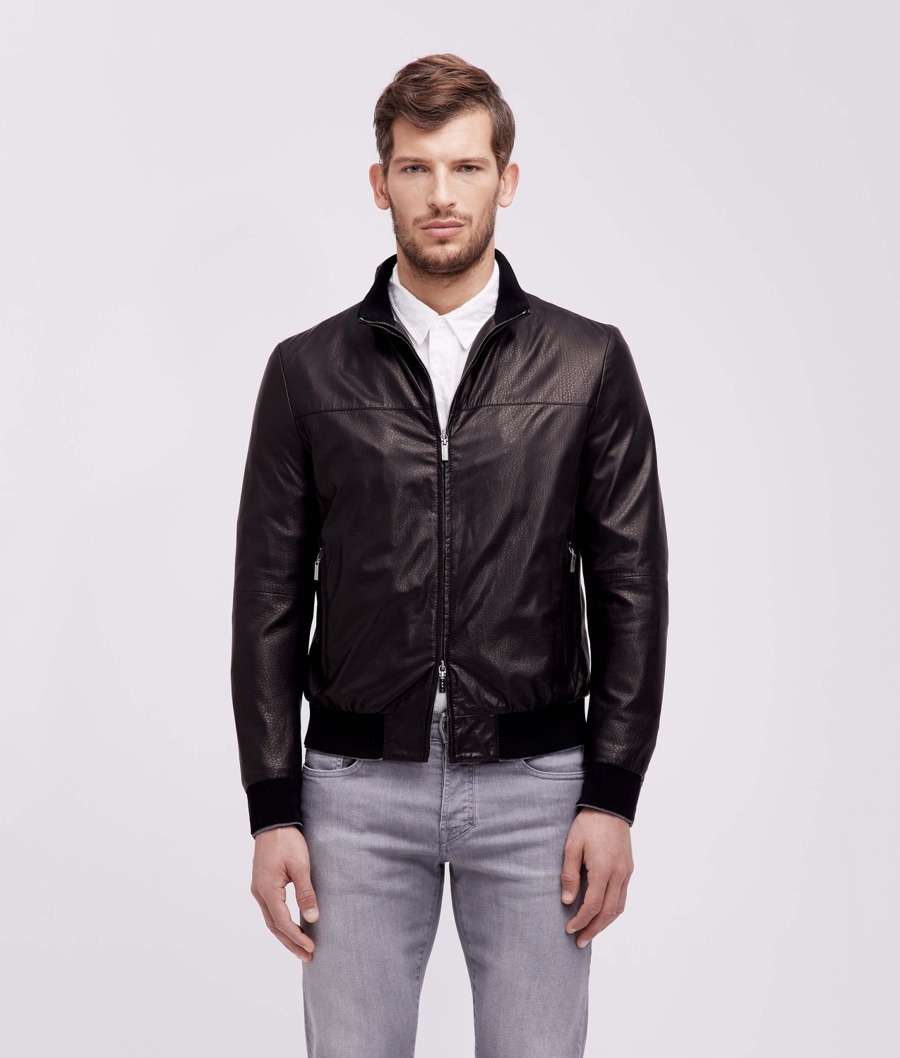 Leather And Knitted Wool Blouson - Men - Ready-to-Wear